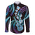 Hawaiian Ukulele Family Matching Puletasi and Hawaiian Shirt Amethyst Gradient Fantastic Plumeria