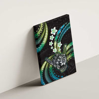 Hawaii Shaka Sign Canvas Wall Art Fantastic Frangipani Chartreuse Cyan LT01 - Polynesian Pride