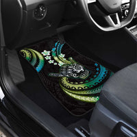 Hawaii Shaka Sign Car Mats Fantastic Frangipani Chartreuse Cyan