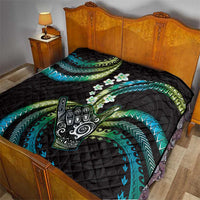 Hawaii Shaka Sign Quilt Fantastic Frangipani Chartreuse Cyan