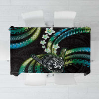 Hawaii Shaka Sign Tablecloth Fantastic Frangipani Chartreuse Cyan LT01 Cyan - Polynesian Pride