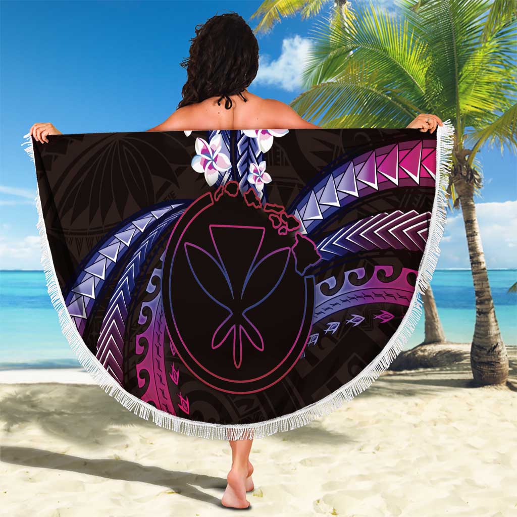 Hawaii Map Kanaka Maoli Beach Blanket Fantastic Frangipani Sweet Dream