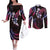 Hawaii Map Kanaka Maoli Couples Matching Off The Shoulder Long Sleeve Dress and Long Sleeve Button Shirt Fantastic Frangipani Sweet Dream