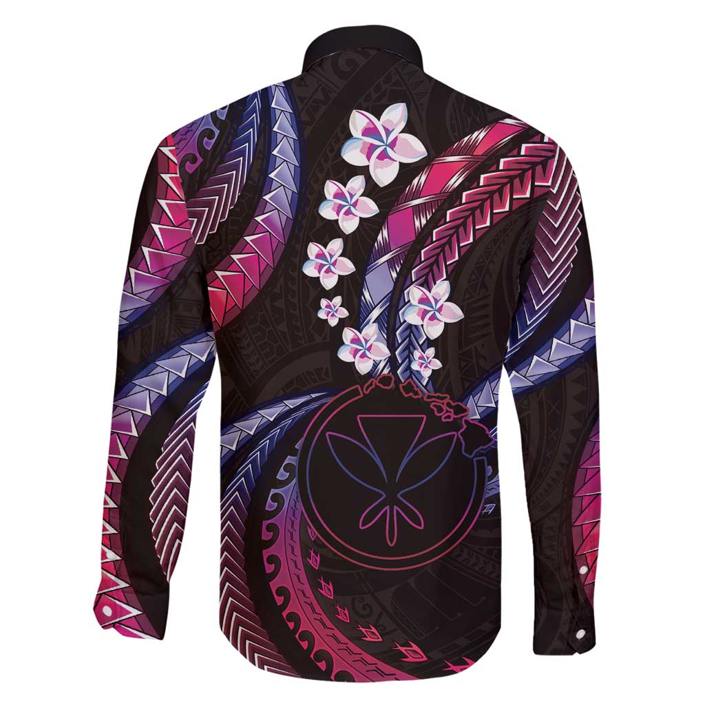 Hawaii Map Kanaka Maoli Family Matching Long Sleeve Bodycon Dress and Hawaiian Shirt Fantastic Frangipani Sweet Dream