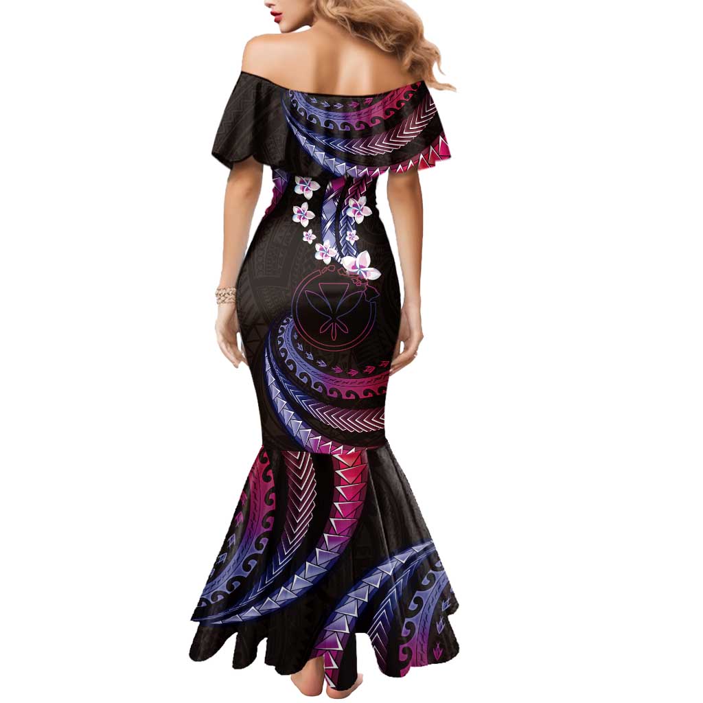 Hawaii Map Kanaka Maoli Mermaid Dress Fantastic Frangipani Sweet Dream