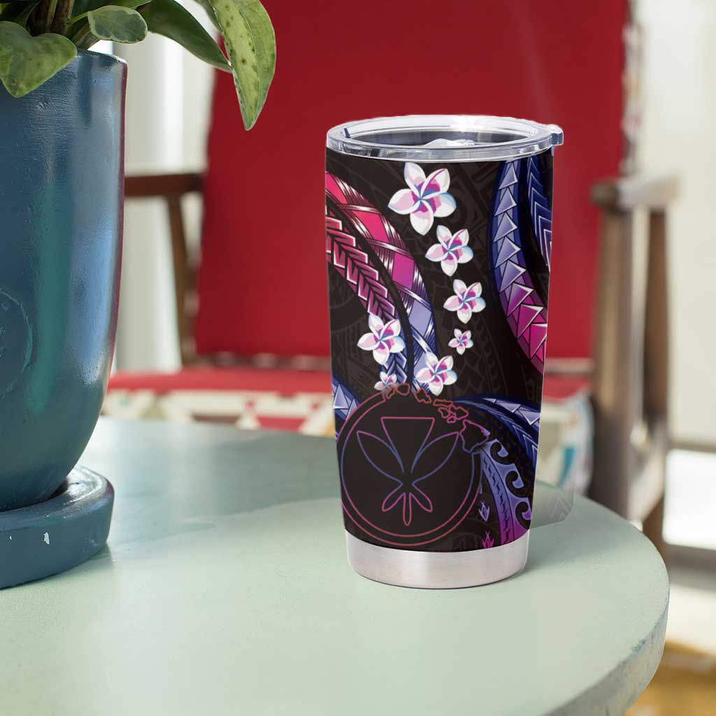 Hawaii Map Kanaka Maoli Tumbler Cup Fantastic Frangipani Sweet Dream