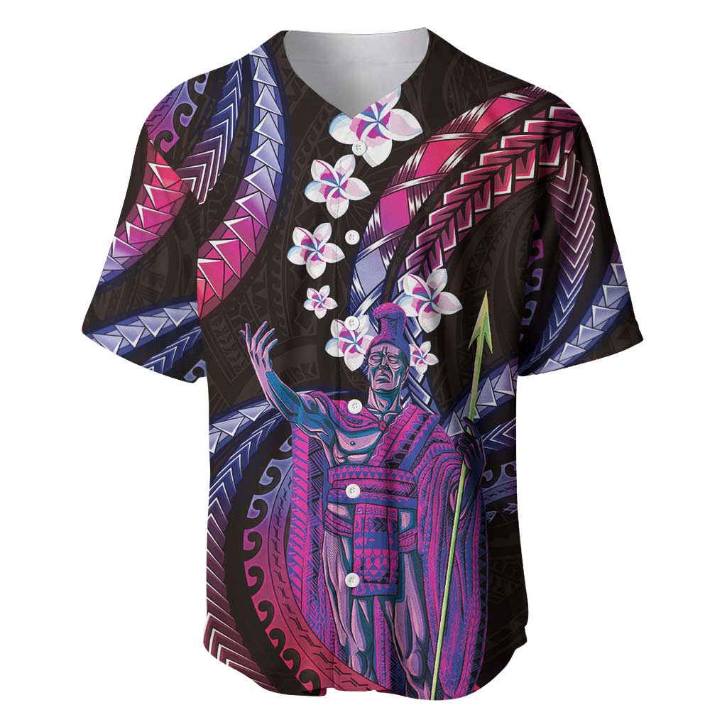 Hawaii King Kamehameha Baseball Jersey Fantastic Plumeria Sweet Vibes