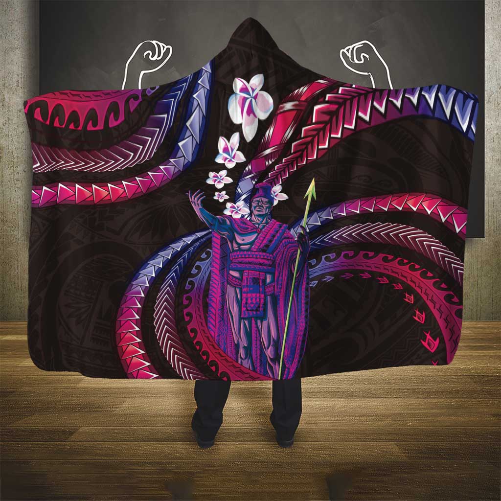 Hawaii King Kamehameha Hooded Blanket Fantastic Plumeria Sweet Vibes