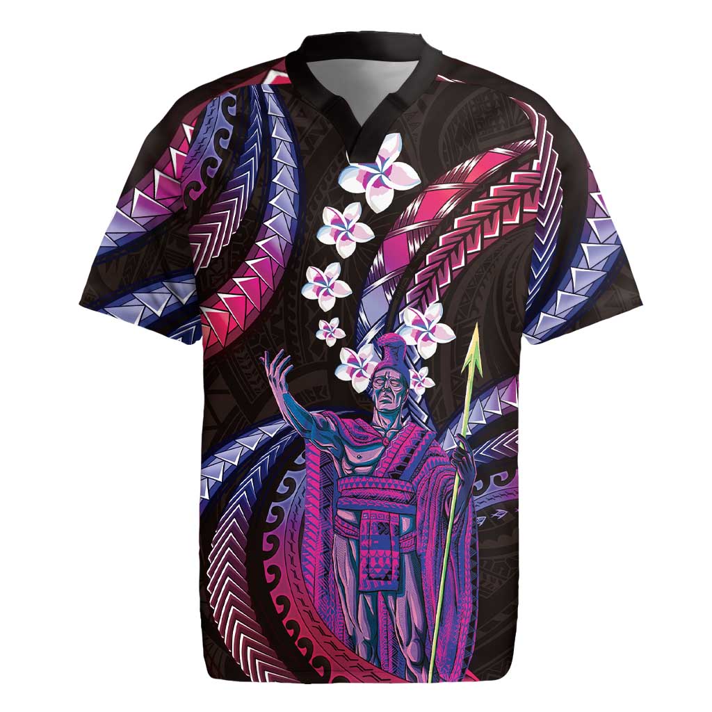 Hawaii King Kamehameha Rugby Jersey Fantastic Plumeria Sweet Vibes