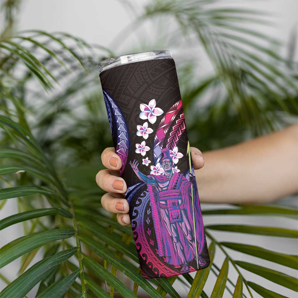 Hawaii King Kamehameha Skinny Tumbler Fantastic Plumeria Sweet Vibes
