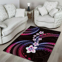 Hawaii Plumeria Area Rug Sweet Gradient Polynesian Pattern