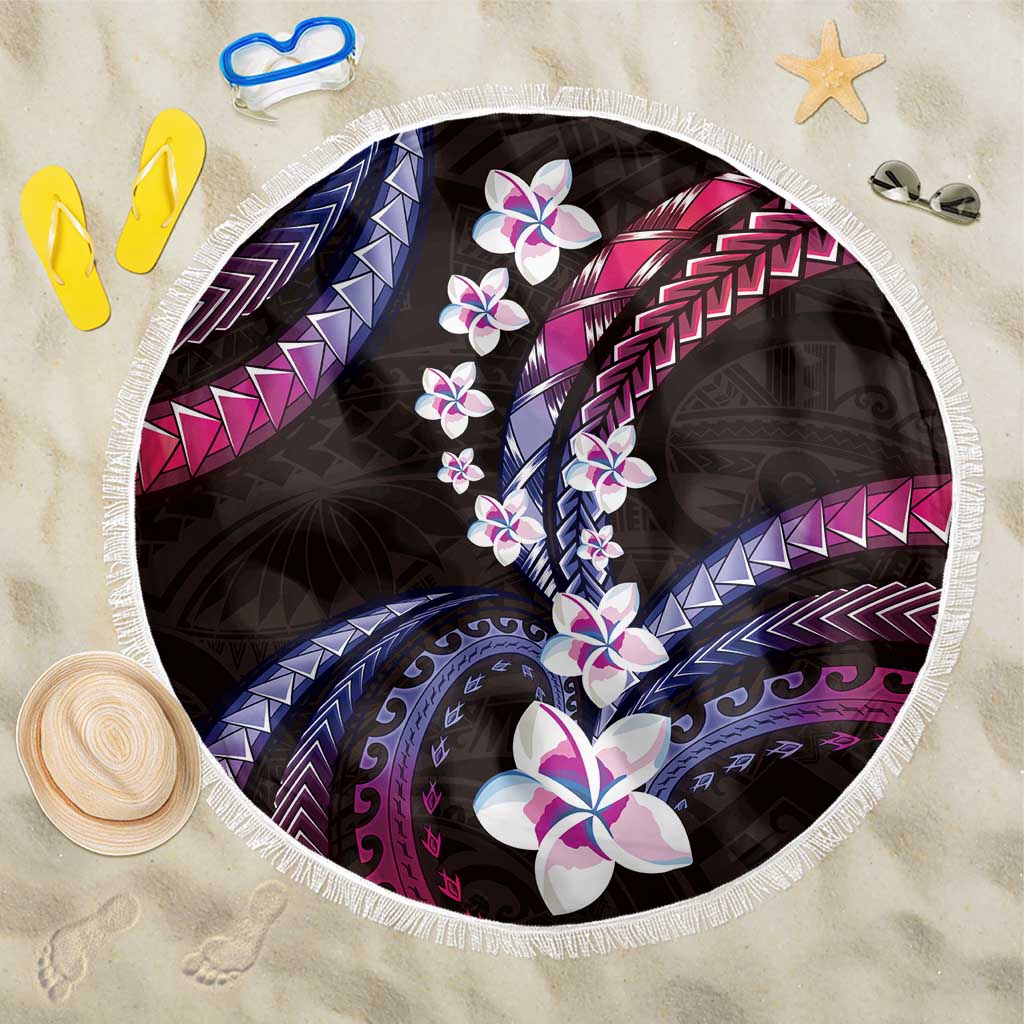 Hawaii Plumeria Beach Blanket Sweet Gradient Polynesian Pattern LT01 One Size 150cm Pink - Polynesian Pride