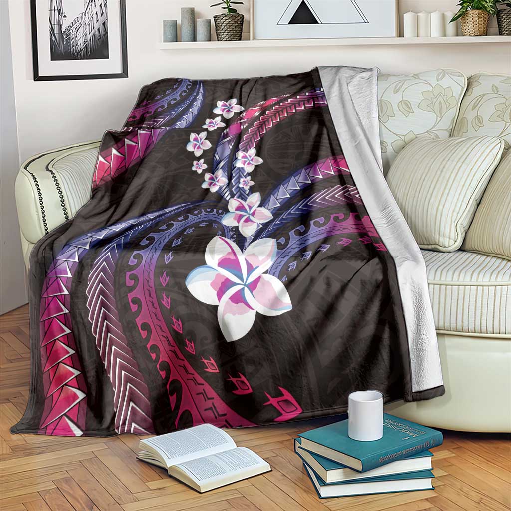 Hawaii Plumeria Blanket Sweet Gradient Polynesian Pattern LT01 Pink - Polynesian Pride