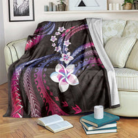 Hawaii Plumeria Blanket Sweet Gradient Polynesian Pattern LT01 Pink - Polynesian Pride