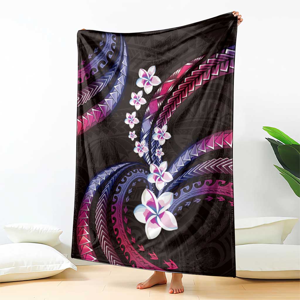 Hawaii Plumeria Blanket Sweet Gradient Polynesian Pattern LT01 - Polynesian Pride