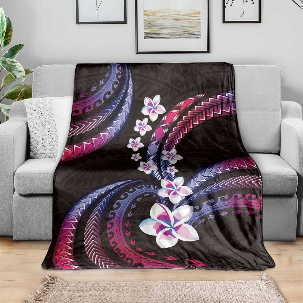 Hawaii Plumeria Blanket Sweet Gradient Polynesian Pattern LT01 - Polynesian Pride