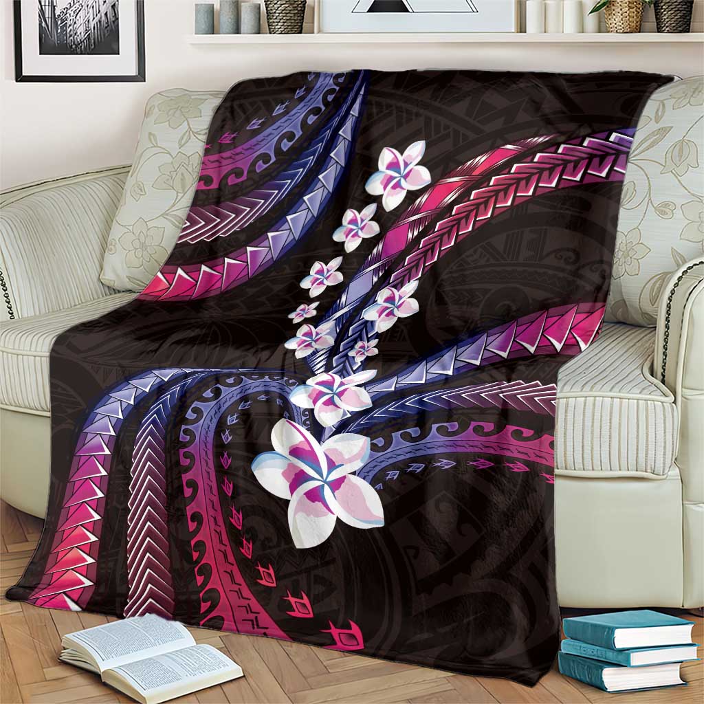 Hawaii Plumeria Blanket Sweet Gradient Polynesian Pattern LT01 - Polynesian Pride