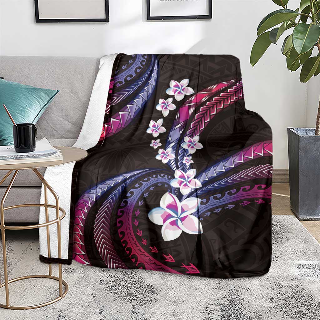 Hawaii Plumeria Blanket Sweet Gradient Polynesian Pattern LT01 - Polynesian Pride