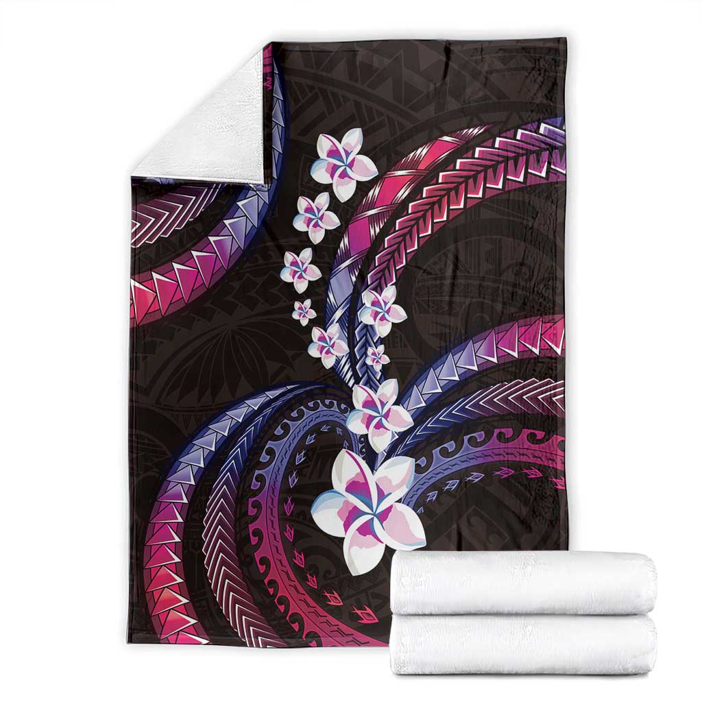 Hawaii Plumeria Blanket Sweet Gradient Polynesian Pattern LT01 - Polynesian Pride