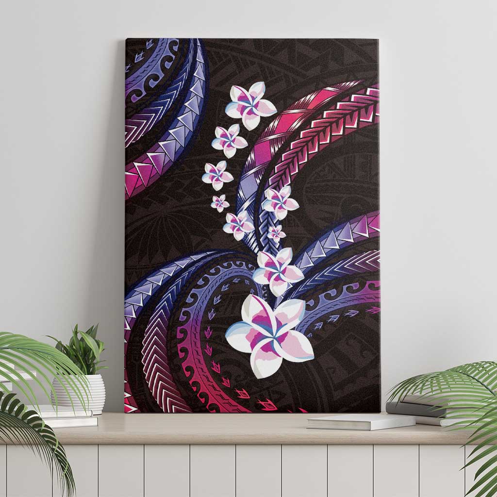 Hawaii Plumeria Canvas Wall Art Sweet Gradient Polynesian Pattern LT01 - Polynesian Pride