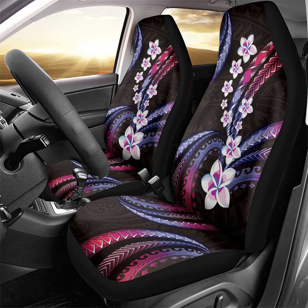 Hawaii Plumeria Car Seat Cover Sweet Gradient Polynesian Pattern