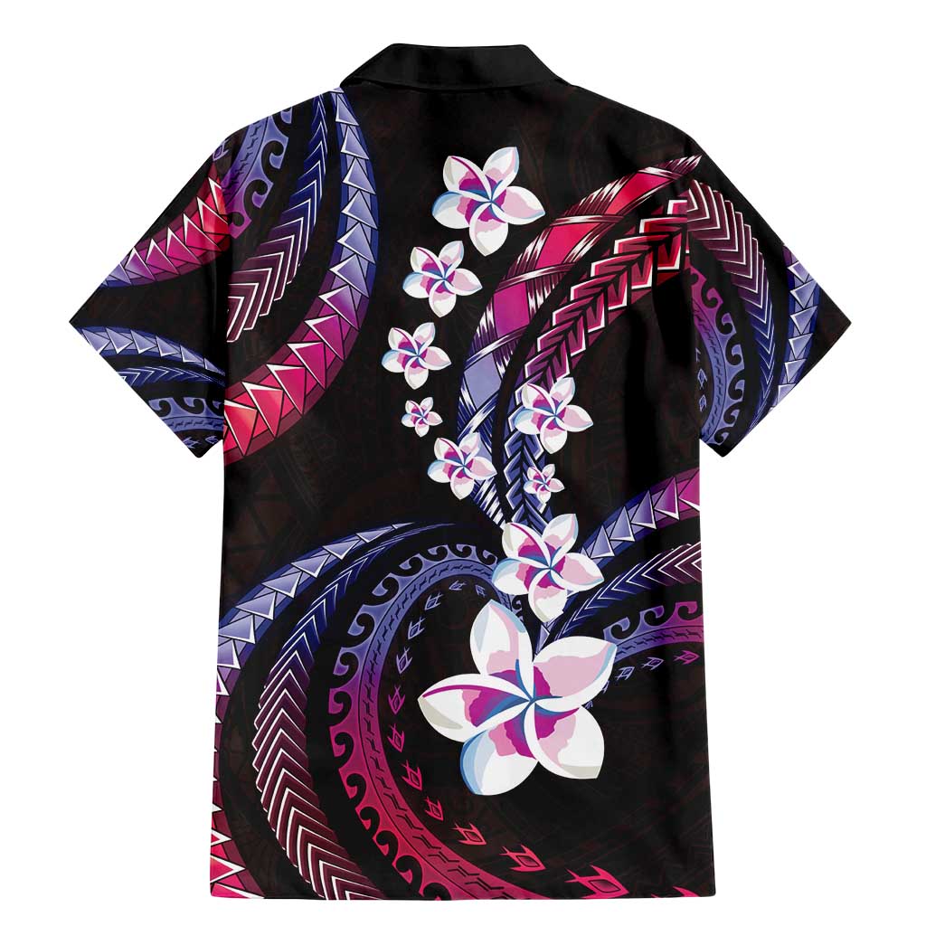 Hawaii Plumeria Family Matching Mermaid Dress and Hawaiian Shirt Sweet Gradient Polynesian Pattern