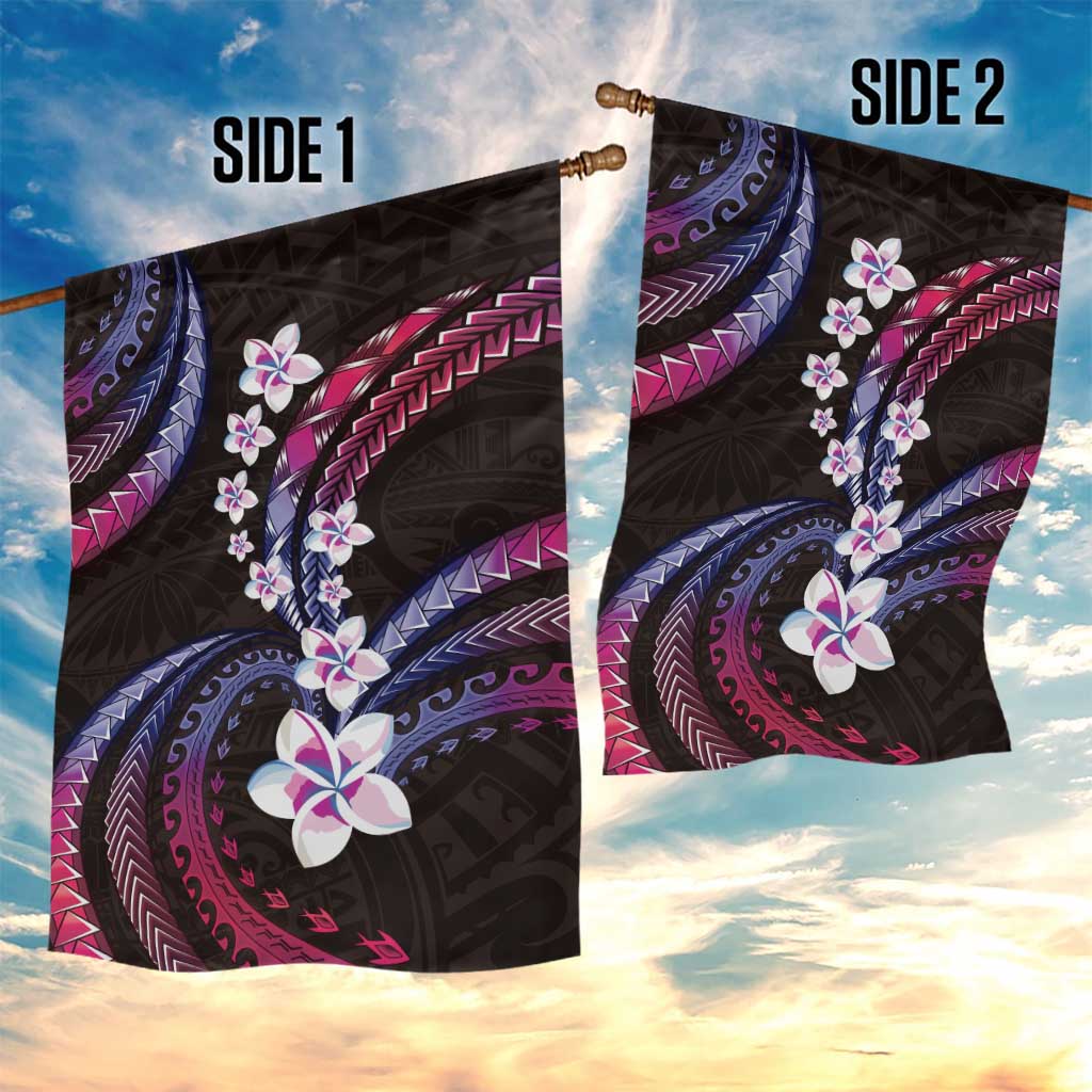 Hawaii Plumeria Garden Flag Sweet Gradient Polynesian Pattern