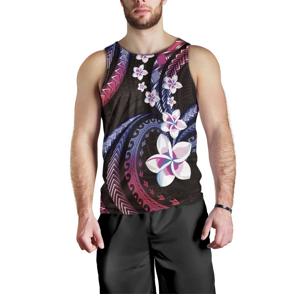 Hawaii Plumeria Men Tank Top Sweet Gradient Polynesian Pattern LT01 - Polynesian Pride