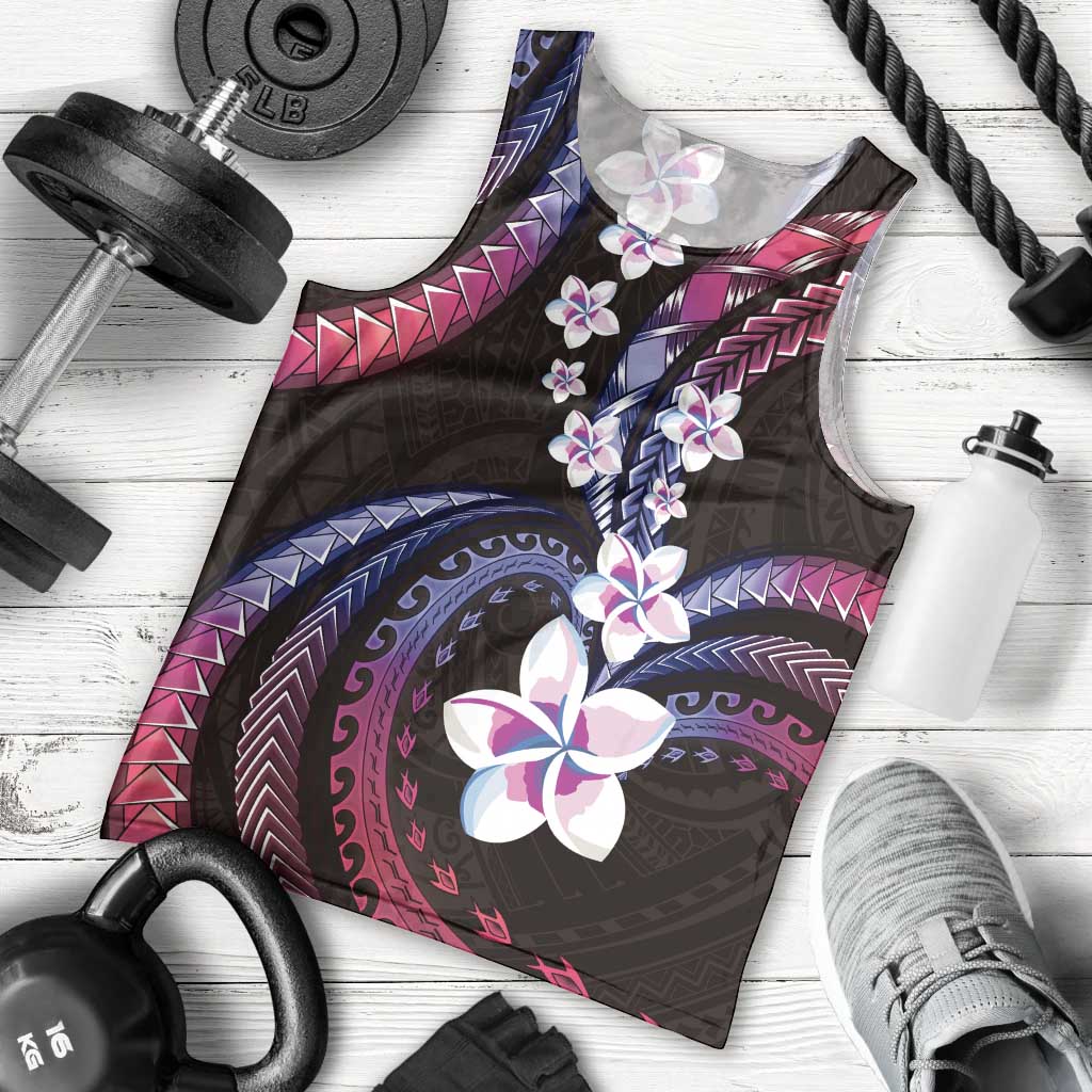 Hawaii Plumeria Men Tank Top Sweet Gradient Polynesian Pattern LT01 - Polynesian Pride