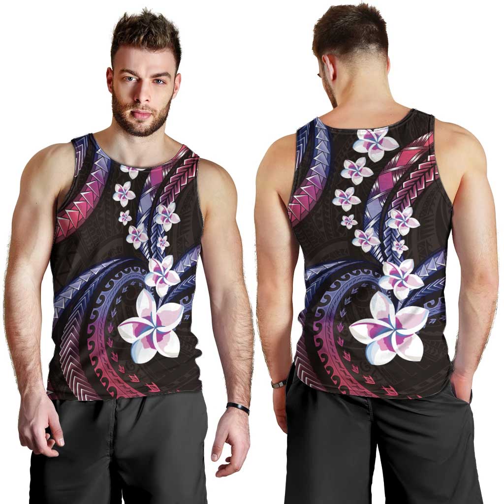 Hawaii Plumeria Men Tank Top Sweet Gradient Polynesian Pattern LT01 - Polynesian Pride
