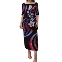 Hawaii Plumeria Puletasi Sweet Gradient Polynesian Pattern LT01 Long Dress Pink - Polynesian Pride