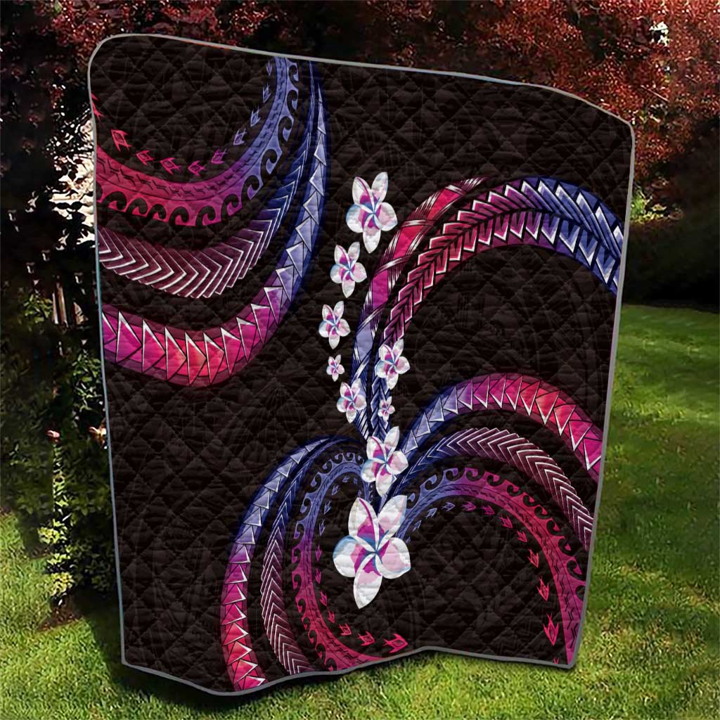 Hawaii Plumeria Quilt Sweet Gradient Polynesian Pattern