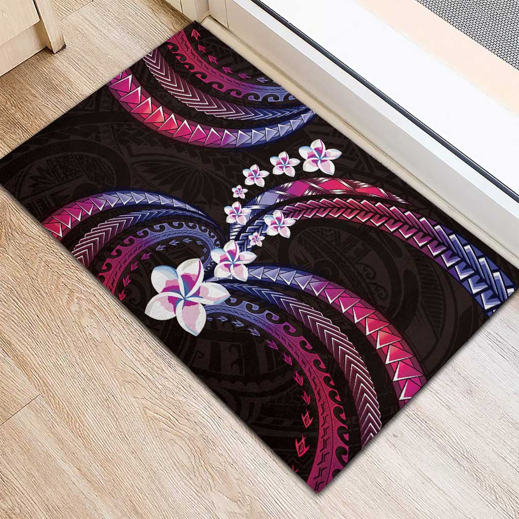 Hawaii Plumeria Rubber Doormat Sweet Gradient Polynesian Pattern LT01 - Polynesian Pride