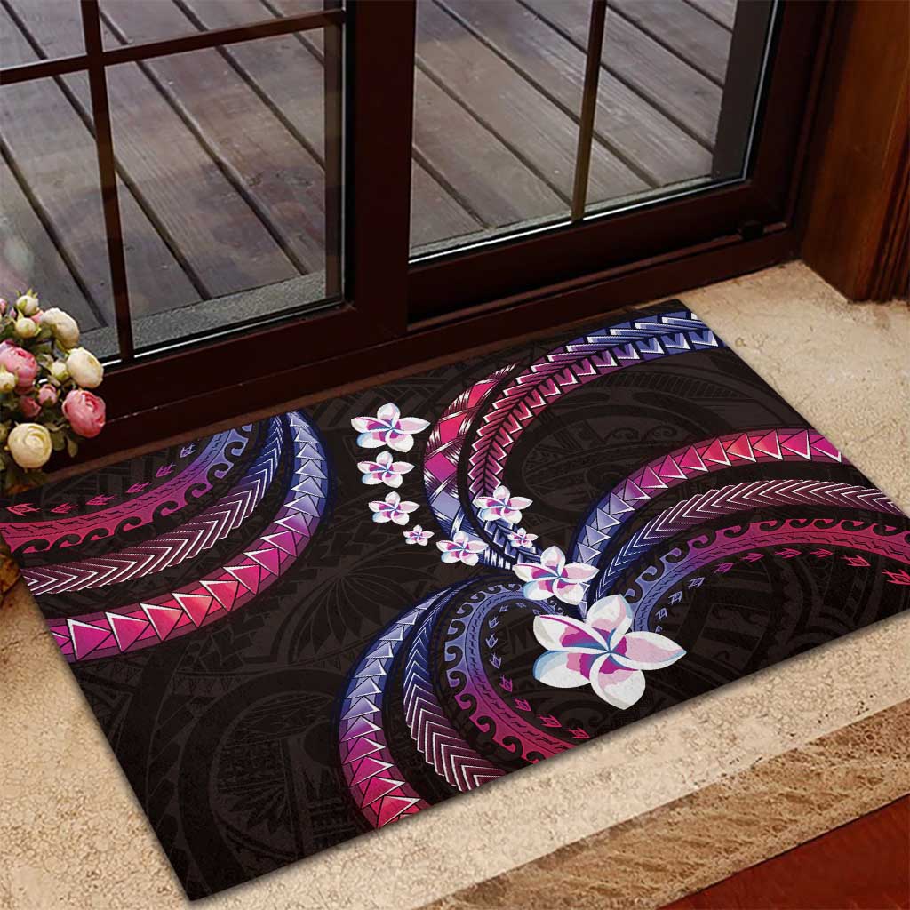 Hawaii Plumeria Rubber Doormat Sweet Gradient Polynesian Pattern LT01 - Polynesian Pride
