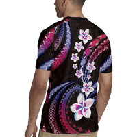 Hawaii Plumeria Rugby Jersey Sweet Gradient Polynesian Pattern