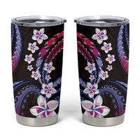 Hawaii Plumeria Tumbler Cup Sweet Gradient Polynesian Pattern