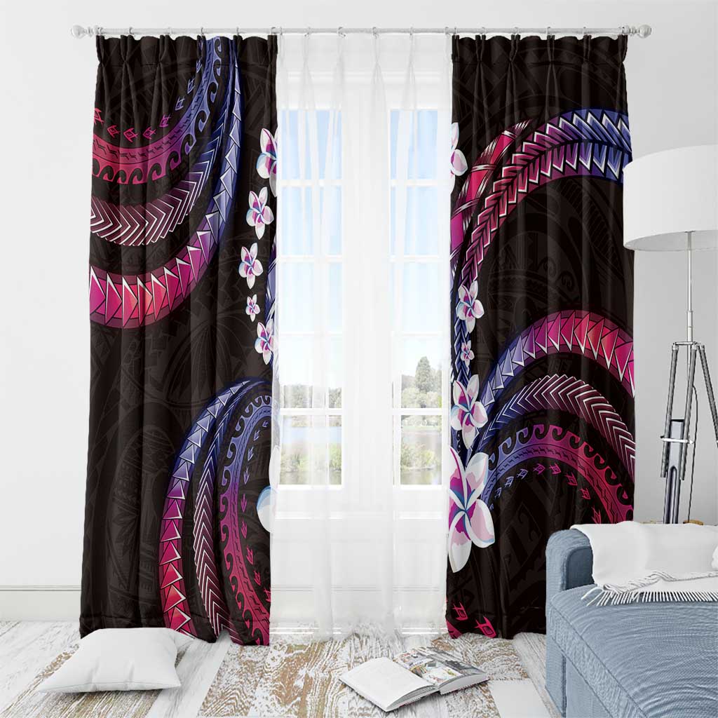 Hawaii Plumeria Window Curtain Sweet Gradient Polynesian Pattern LT01 - Polynesian Pride