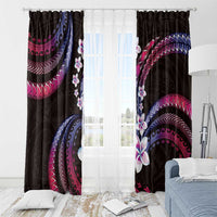 Hawaii Plumeria Window Curtain Sweet Gradient Polynesian Pattern LT01 - Polynesian Pride