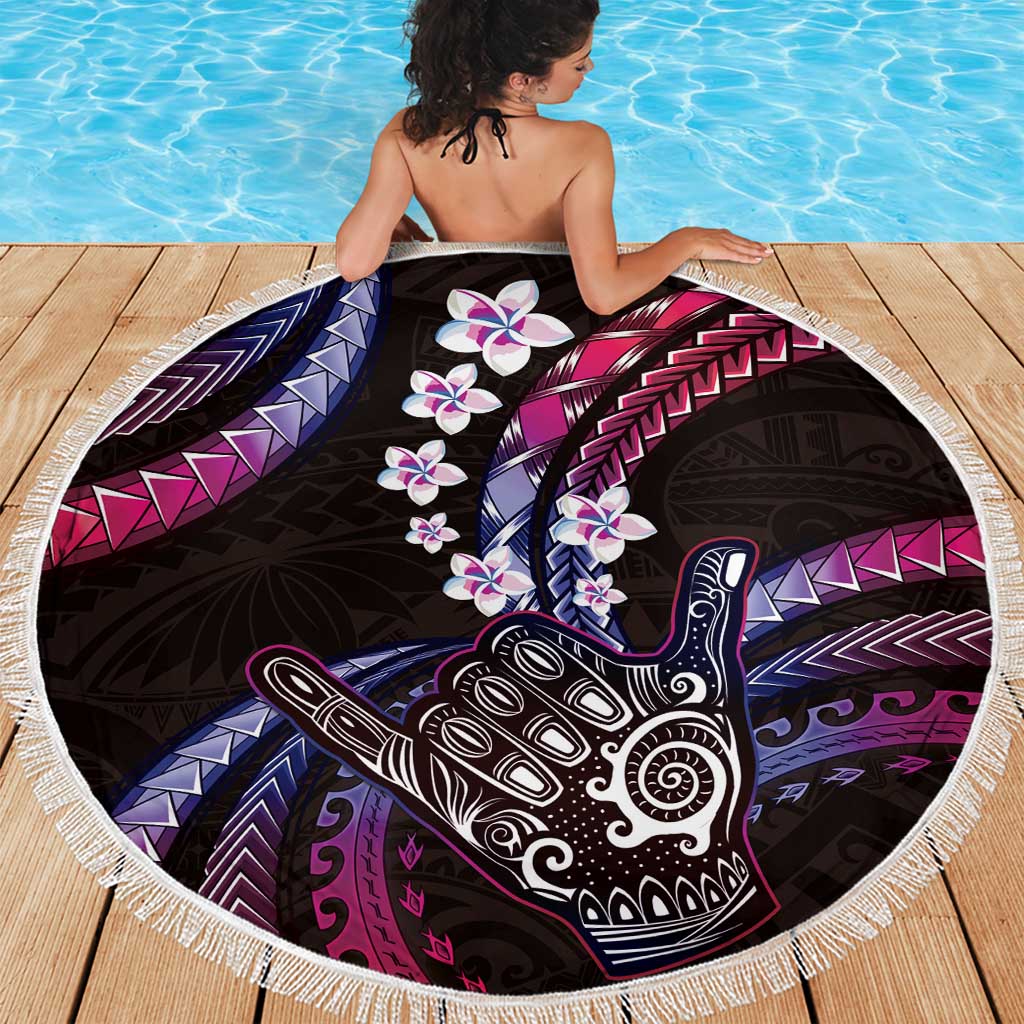 Hawaii Shaka Sign Beach Blanket Fantastic Frangipani Sweet Vibes LT01 - Polynesian Pride