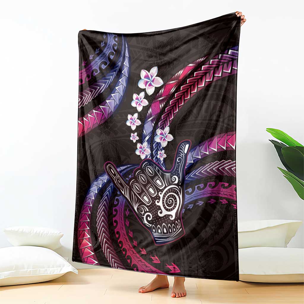 Hawaii Shaka Sign Blanket Fantastic Frangipani Sweet Vibes LT01 - Polynesian Pride