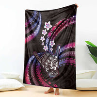 Hawaii Shaka Sign Blanket Fantastic Frangipani Sweet Vibes LT01 - Polynesian Pride