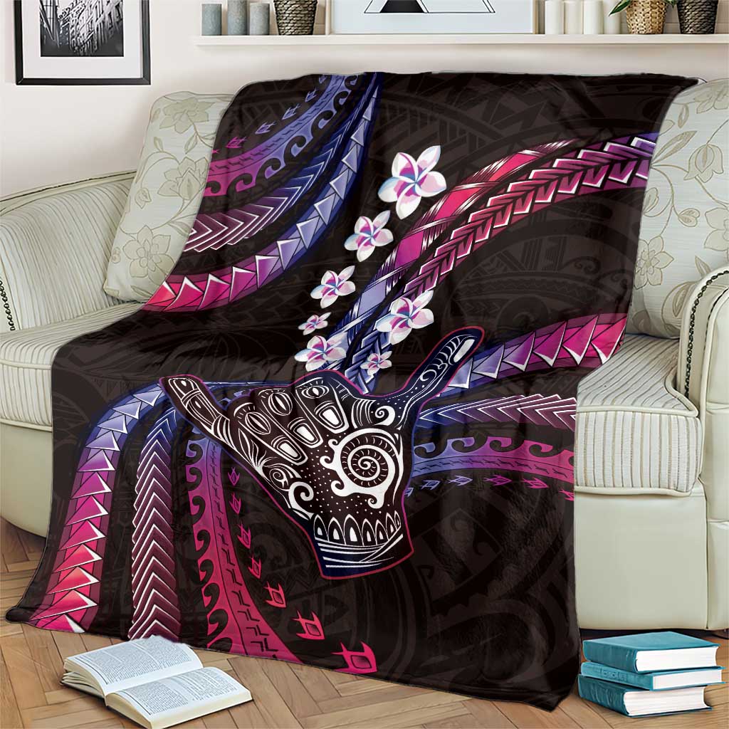 Hawaii Shaka Sign Blanket Fantastic Frangipani Sweet Vibes LT01 - Polynesian Pride