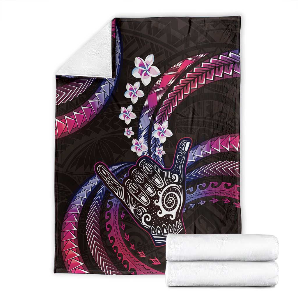 Hawaii Shaka Sign Blanket Fantastic Frangipani Sweet Vibes LT01 - Polynesian Pride