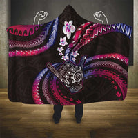 Hawaii Shaka Sign Hooded Blanket Fantastic Frangipani Sweet Vibes LT01 - Polynesian Pride
