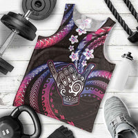 Hawaii Shaka Sign Men Tank Top Fantastic Frangipani Sweet Vibes LT01 - Polynesian Pride