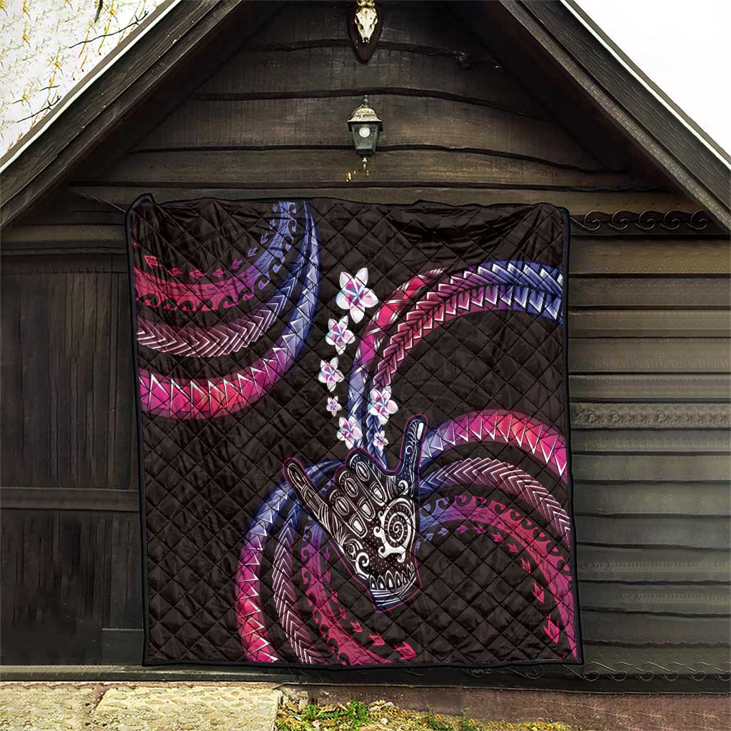 Hawaii Shaka Sign Quilt Fantastic Frangipani Sweet Vibes