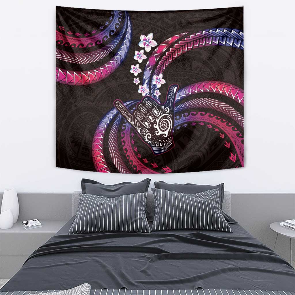 Hawaii Shaka Sign Tapestry Fantastic Frangipani Sweet Vibes