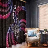 Hawaii Shaka Sign Window Curtain Fantastic Frangipani Sweet Vibes LT01 - Polynesian Pride