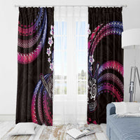 Hawaii Shaka Sign Window Curtain Fantastic Frangipani Sweet Vibes LT01 - Polynesian Pride