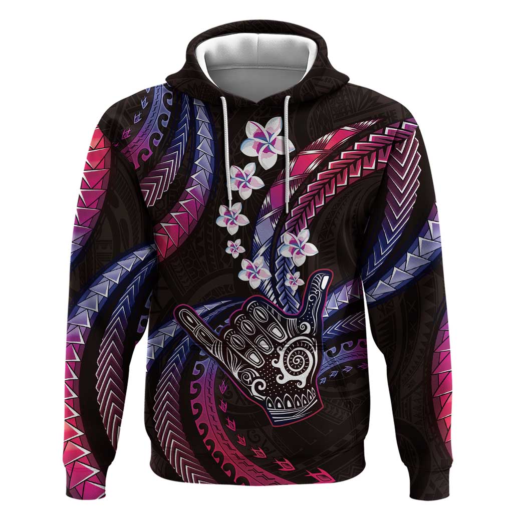 Hawaii Shaka Sign Zip Hoodie Fantastic Frangipani Sweet Vibes